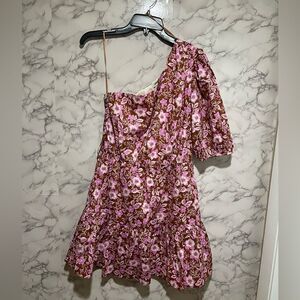 Floral One-Shoulder Dress